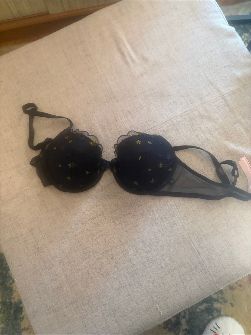 Women’s Black Bra with Gold Star Embroidery - NWT Victoria’s Secret